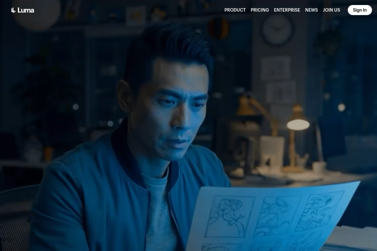 Luma Dream Machine 网站截图