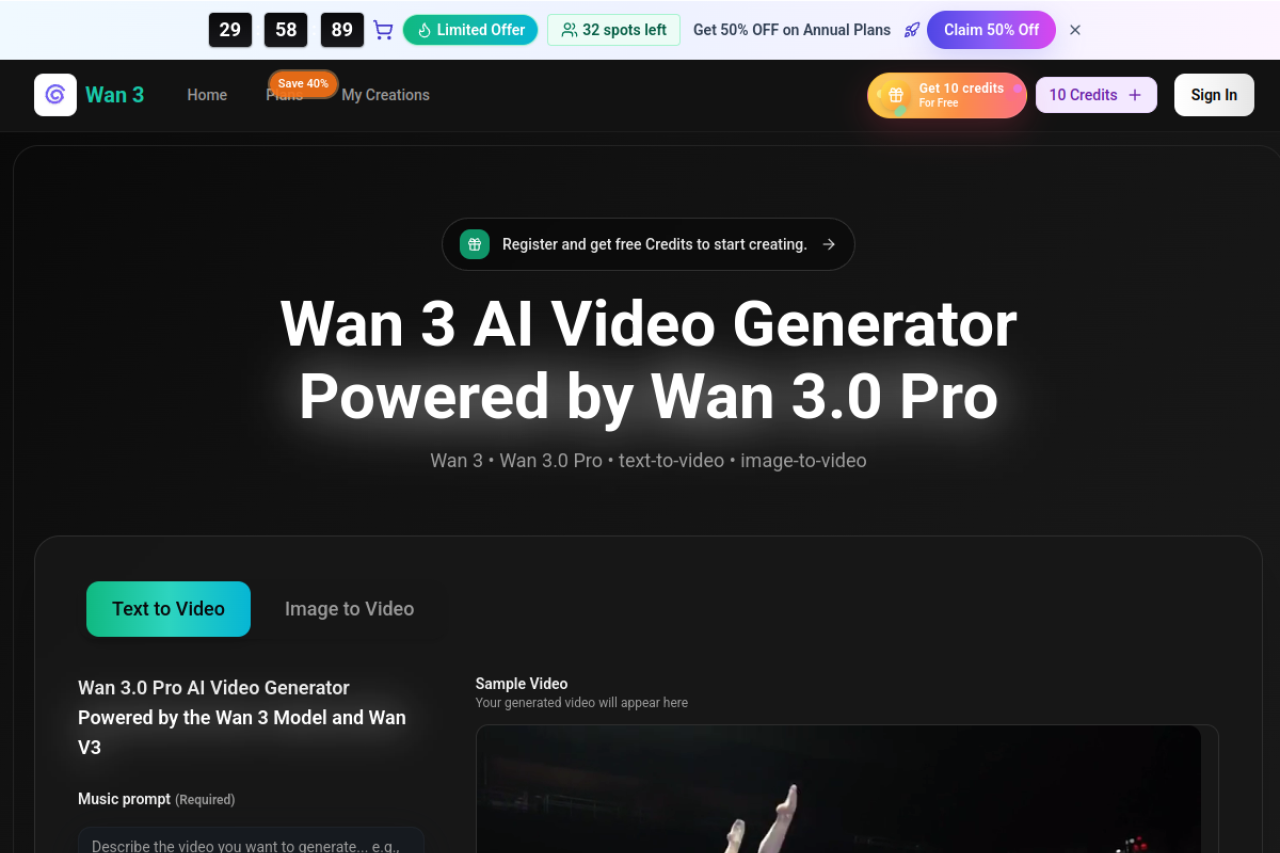 Wan 3 网站截图