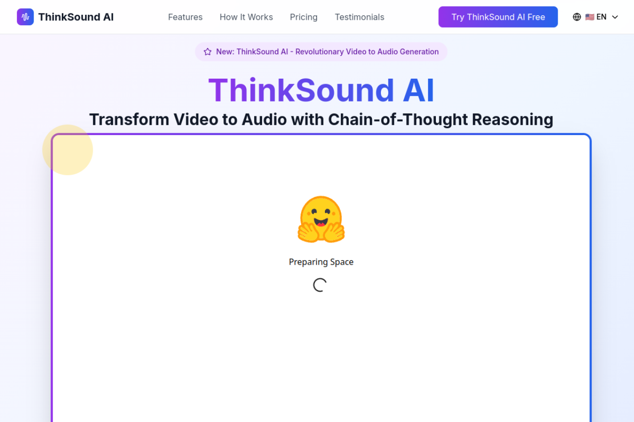 ThinkSound AI 网站截图