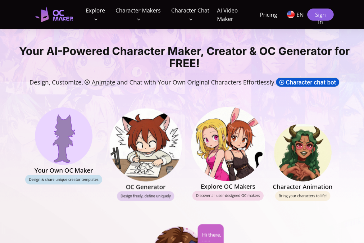 OC Maker 网站截图