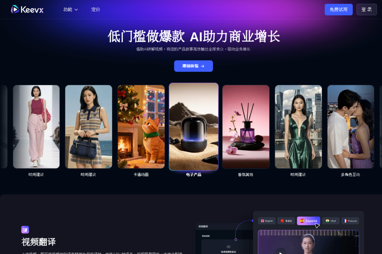 Keevx 网站截图