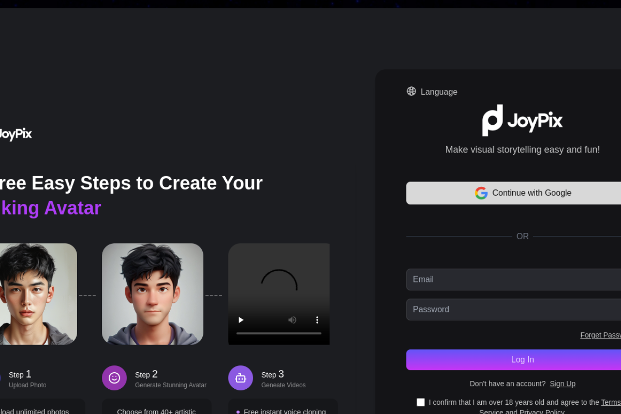 JoyPix 网站截图