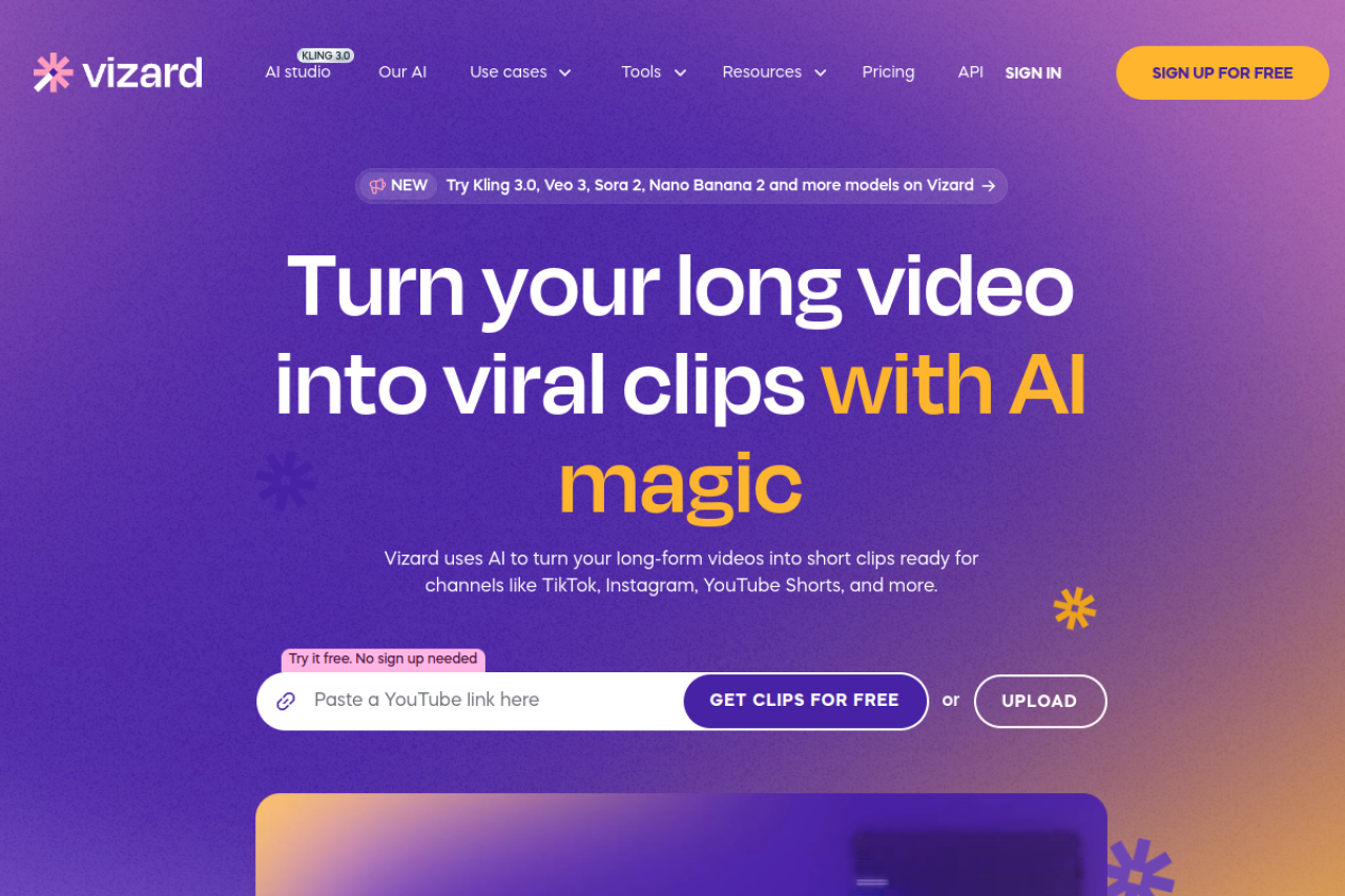 Vizard 网站截图