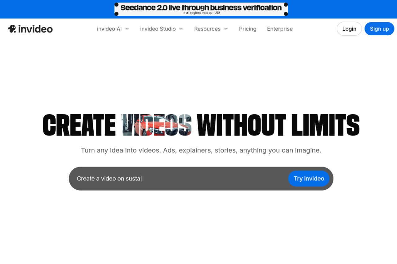 InVideo AI 网站截图