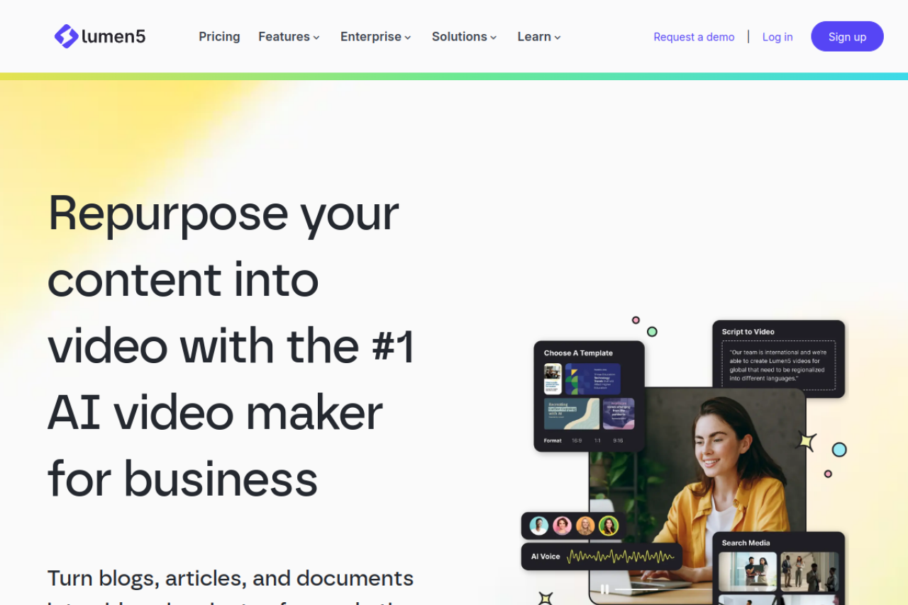 Lumen5 网站截图