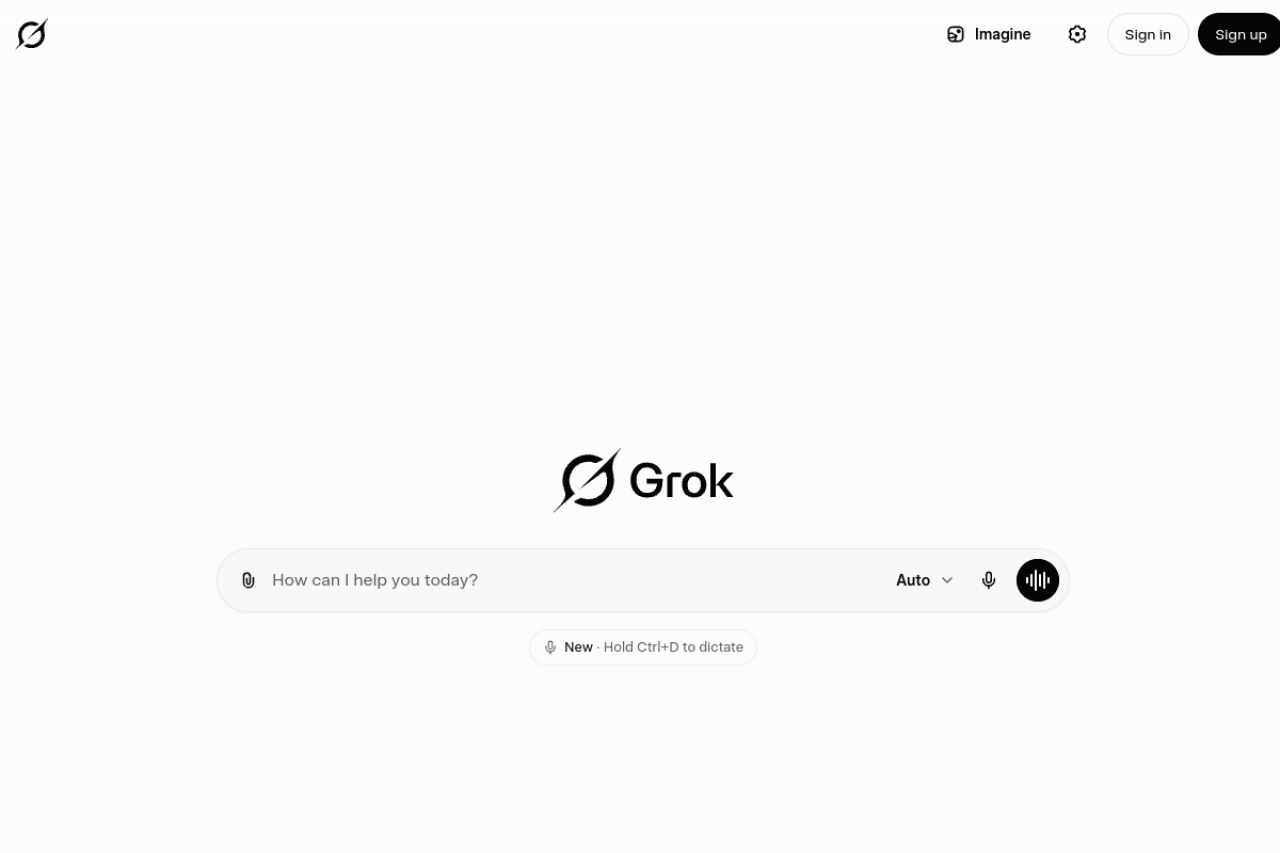 Grok 网站截图