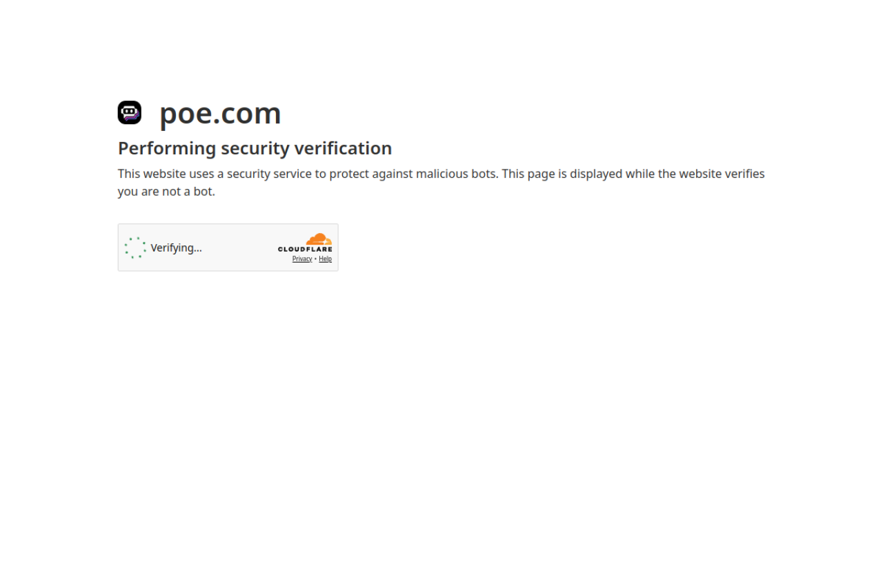 Poe 网站截图
