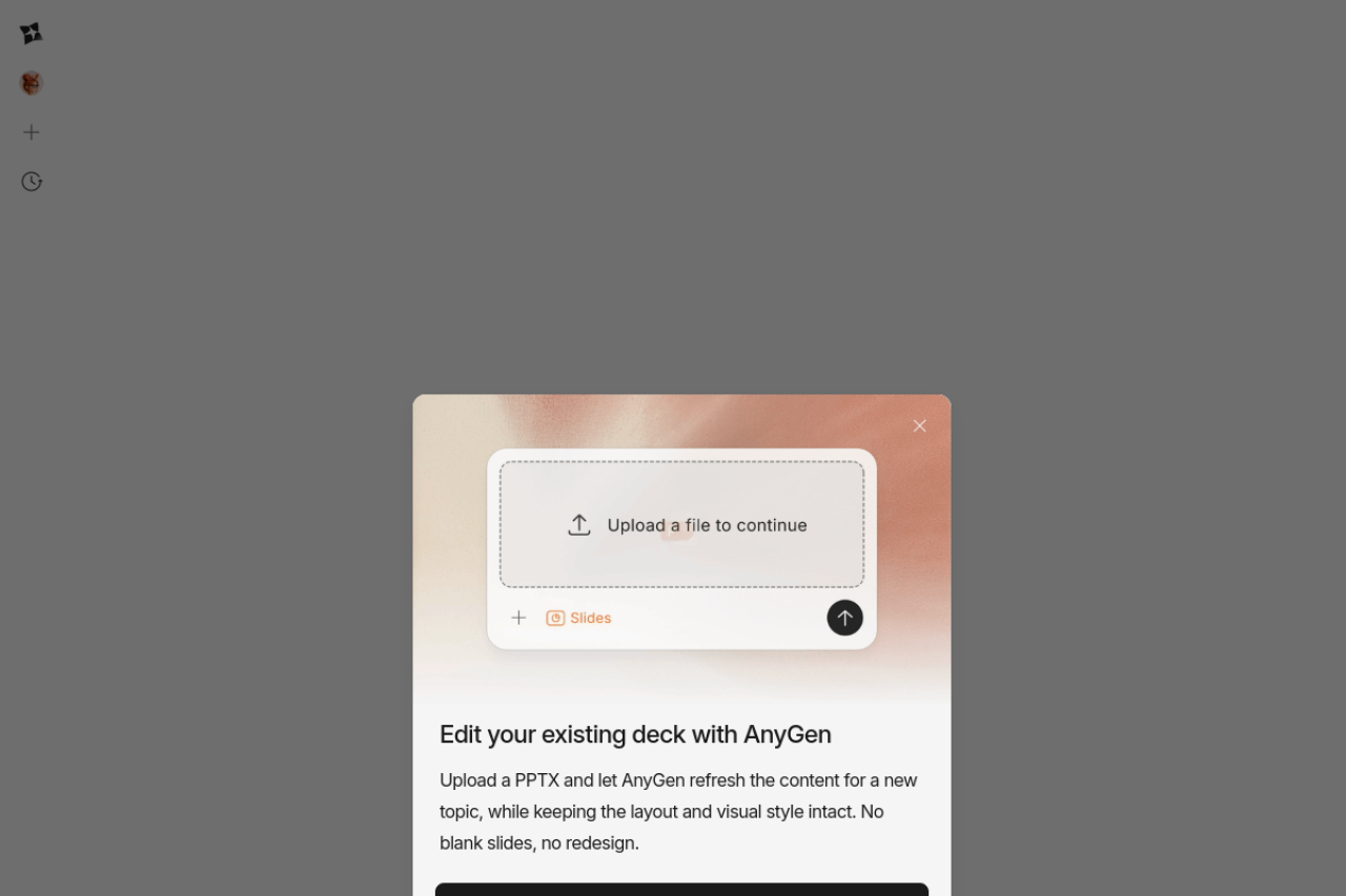 AnyGen 网站截图