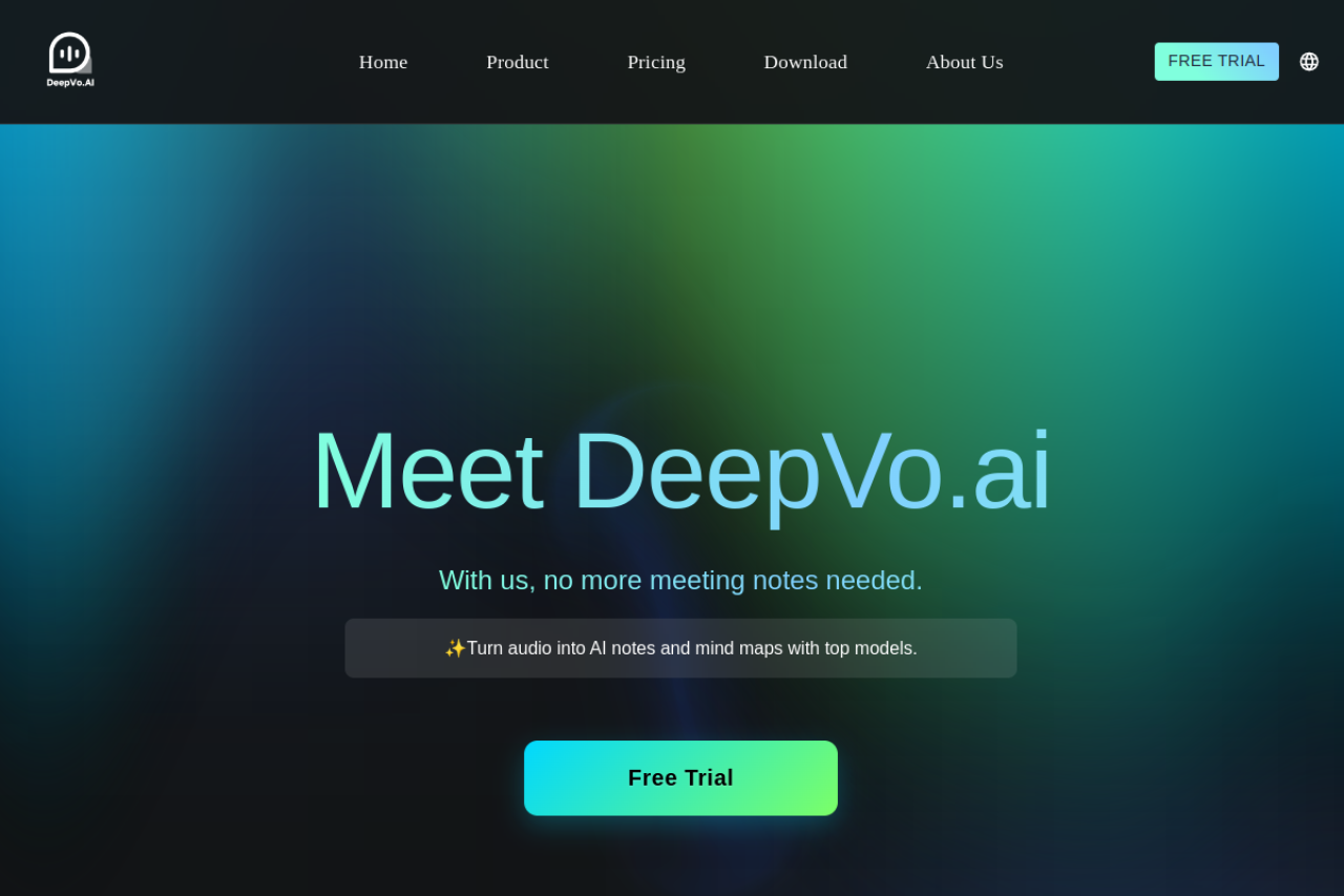 DeepVo.ai 网站截图
