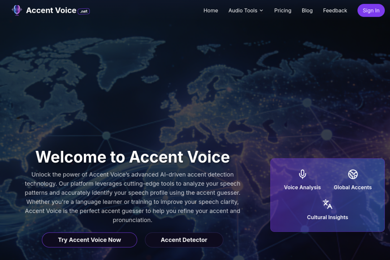 Accent Voice 网站截图