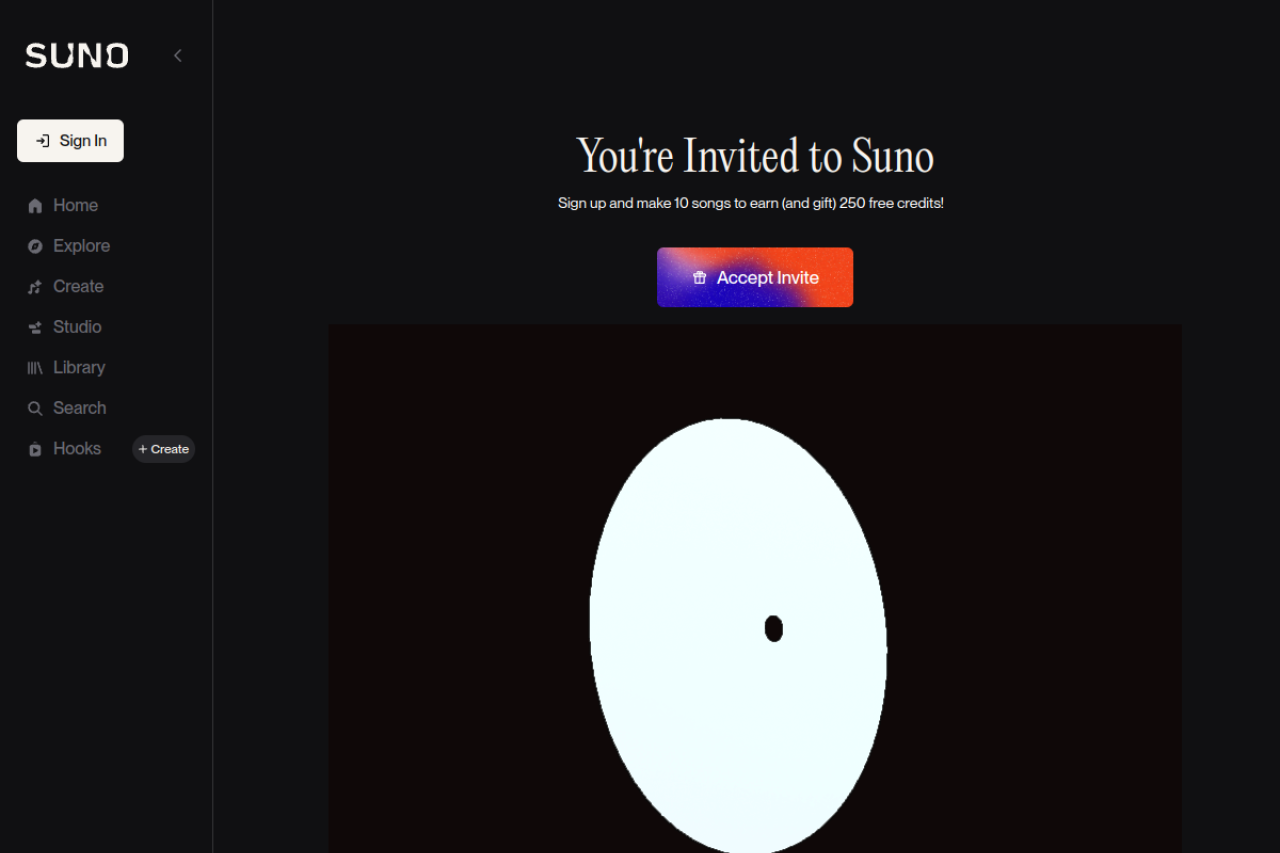 Suno AI screenshot
