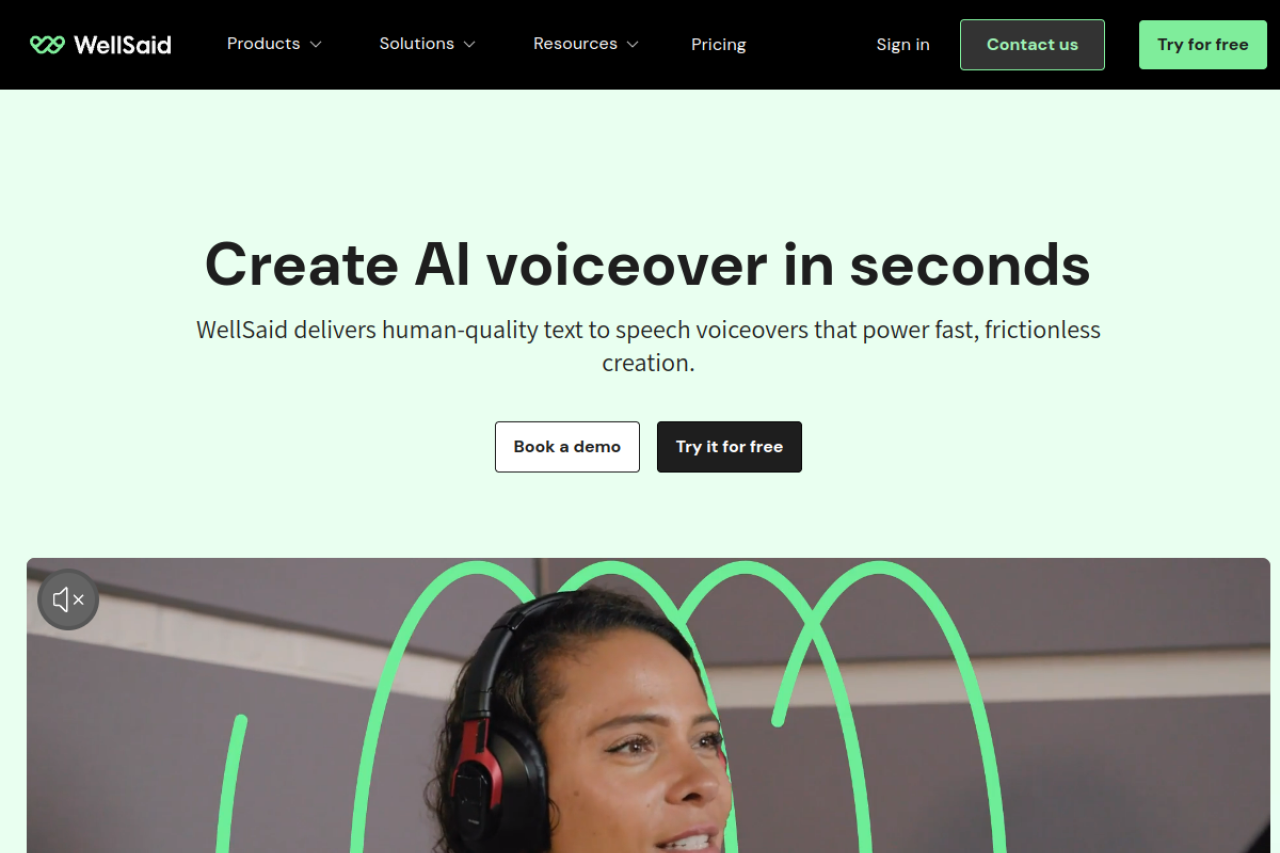 WellSaid Labs screenshot
