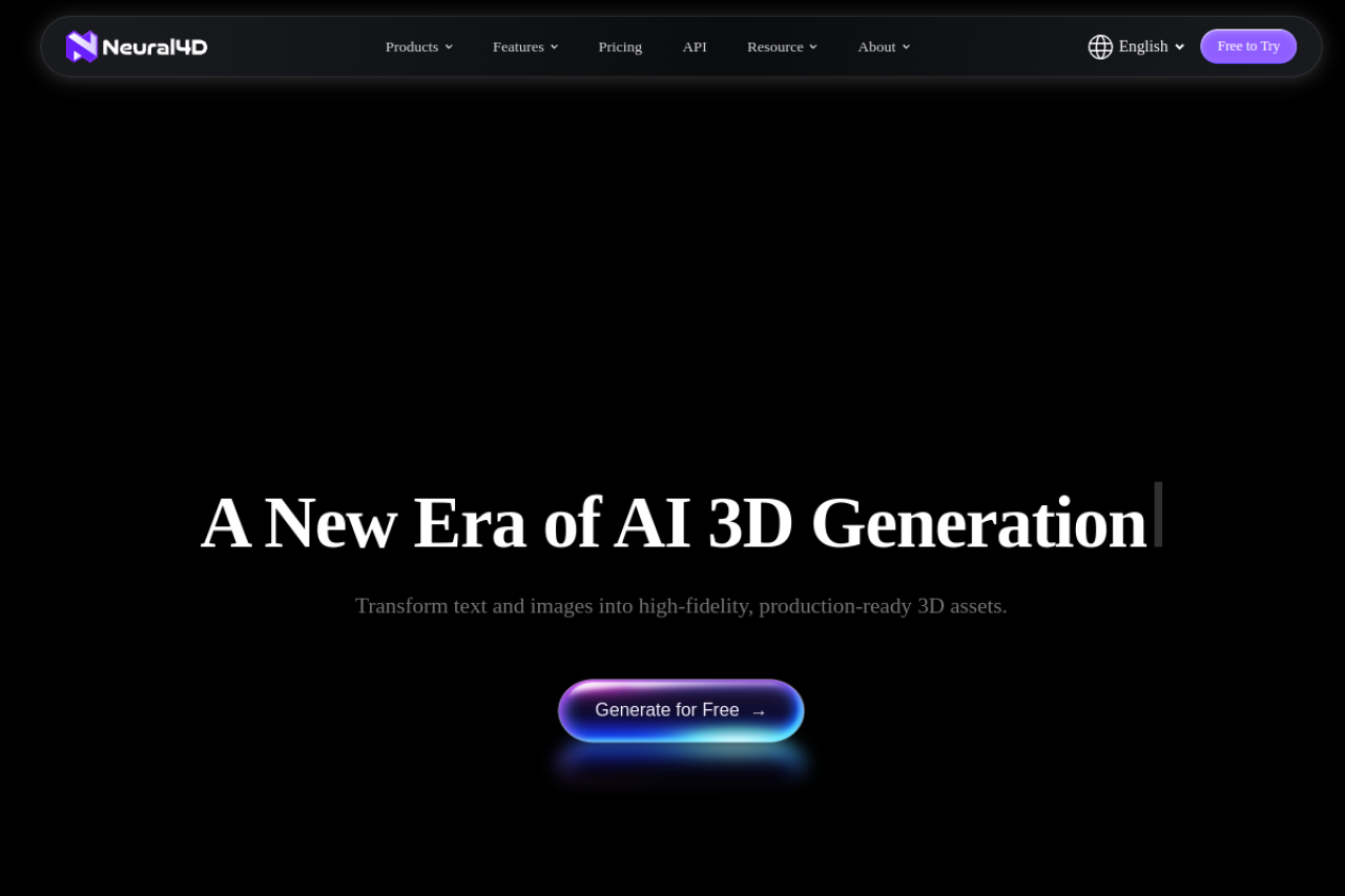 Neural4D 网站截图