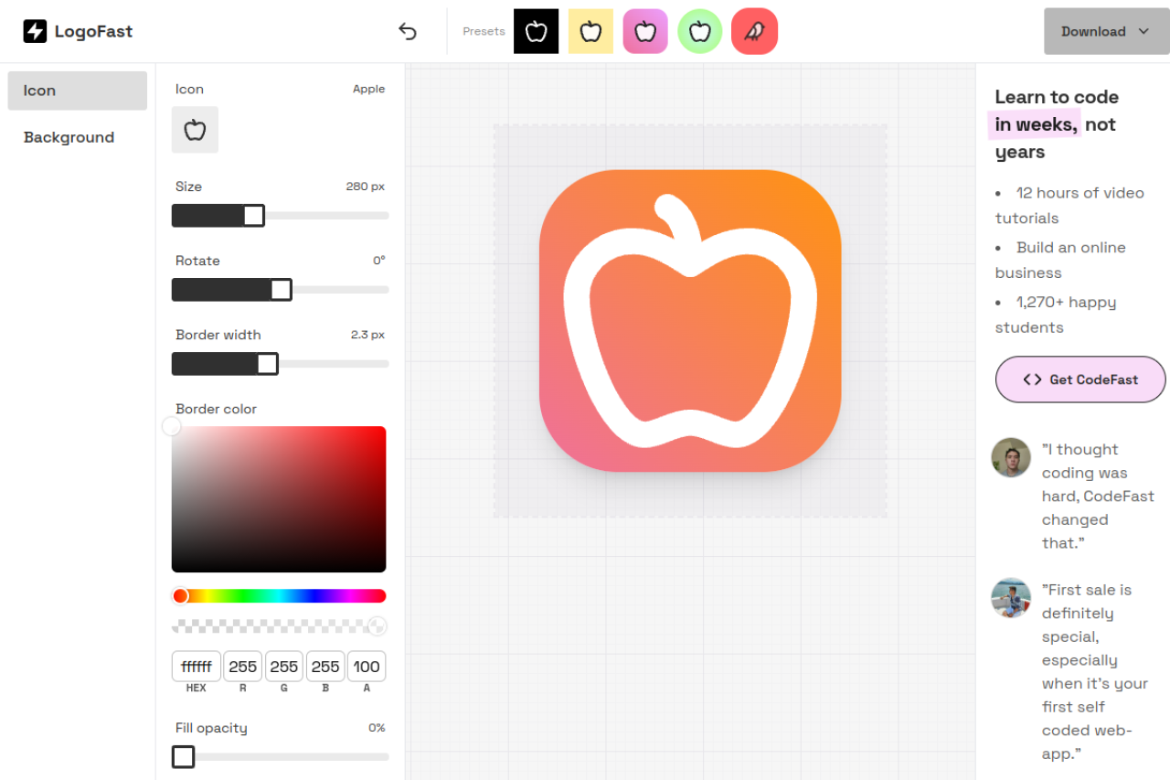 LogoFast 网站截图