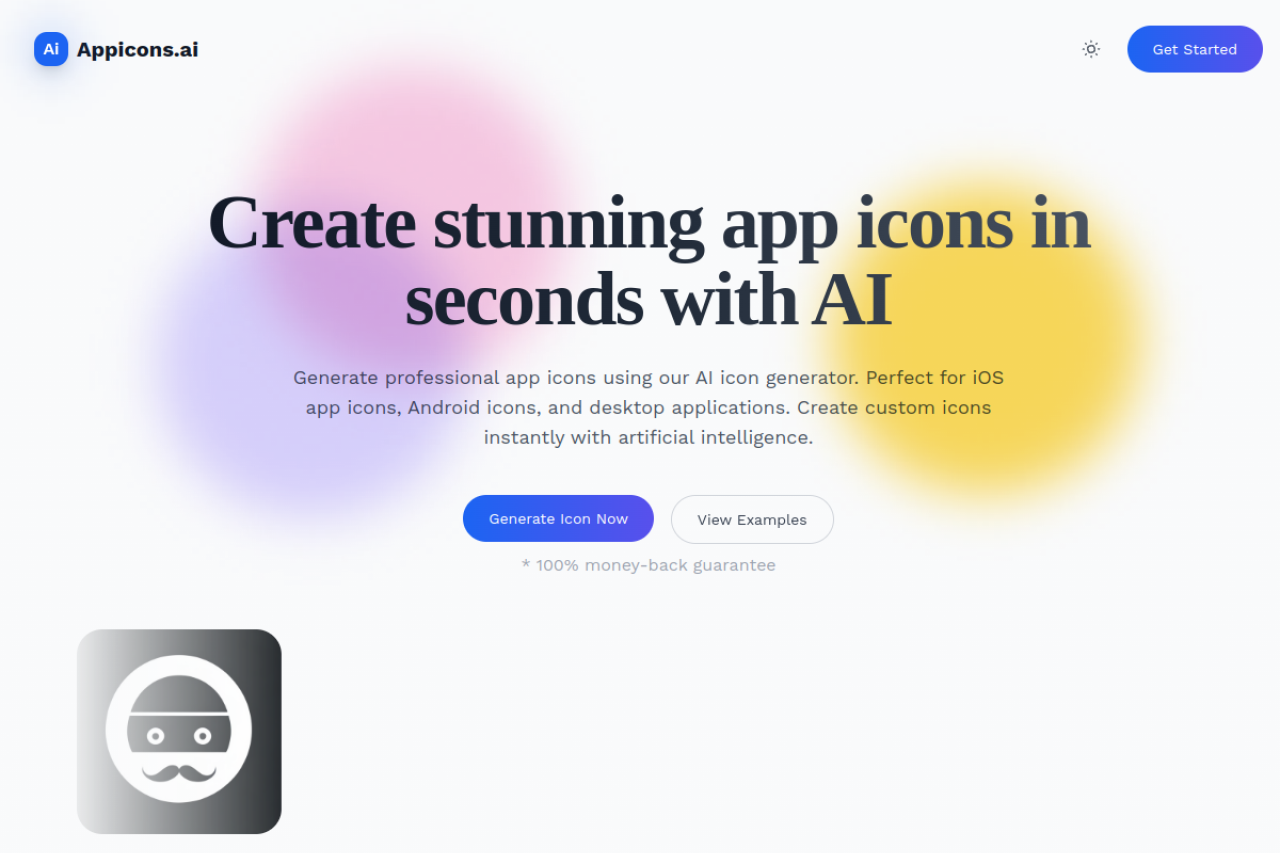 Appicons AI 网站截图