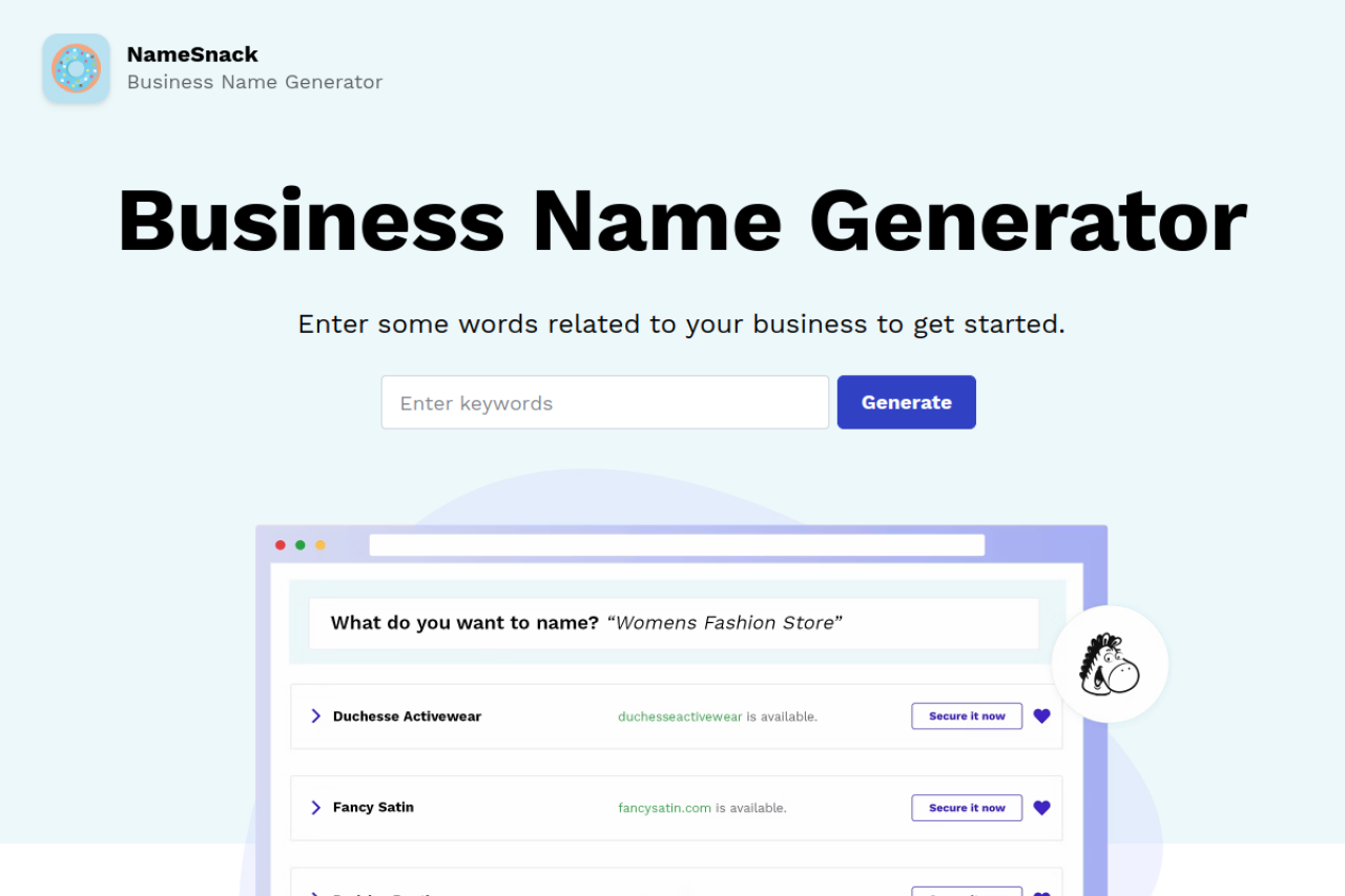 NameSnack 网站截图